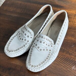 Robert Zur Women's Cream Moccasins